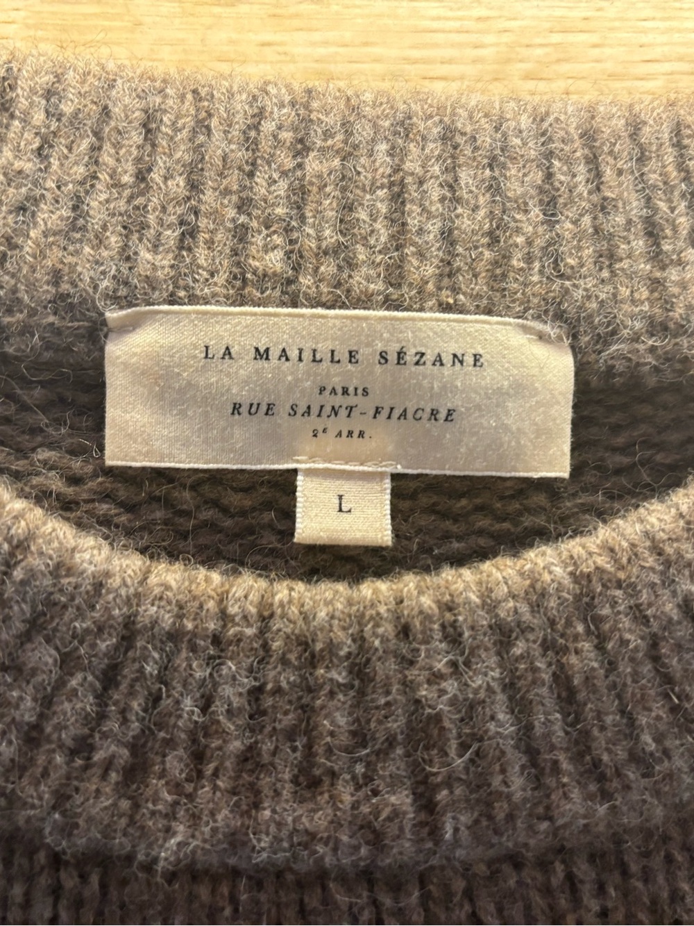 Sezane Dylan Jumper Dark Taupe - Size L